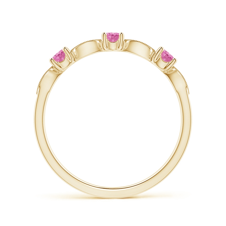 2.7mm AA Pink Sapphire & Diamond Marquise and Dot Band in Yellow Gold side 199