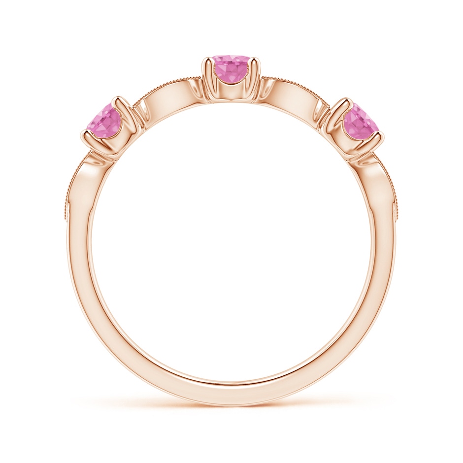 3.5mm A Pink Sapphire & Diamond Marquise and Dot Band in 18K Rose Gold side 199