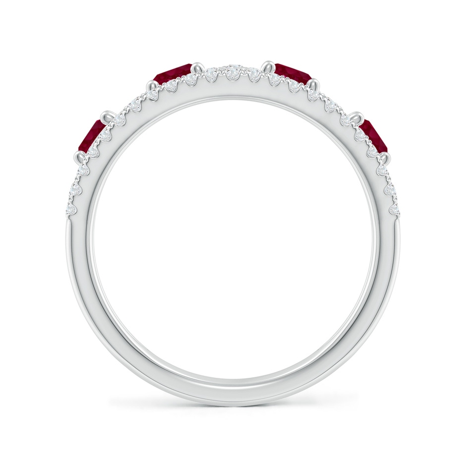 4mm A Nature Inspired Round Ruby & Diamond Filigree Ring in White Gold side 199