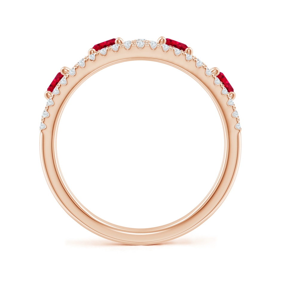 4mm AAA Nature Inspired Round Ruby & Diamond Filigree Ring in 18K Rose Gold side 199