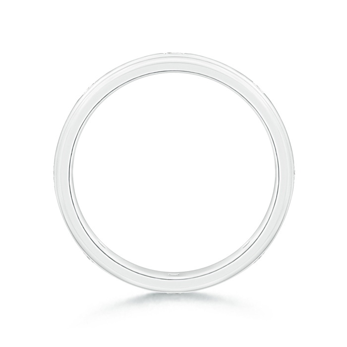 2mm GVS2 Princess Diamond Low Dome Comfort Fit Wedding Ring for Him in 100 P950 Platinum - side 199