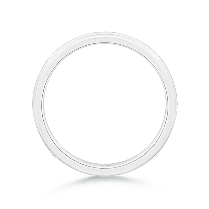 2mm HSI2 Princess Diamond Low Dome Comfort Fit Wedding Ring for Him in 65 White Gold - side 199