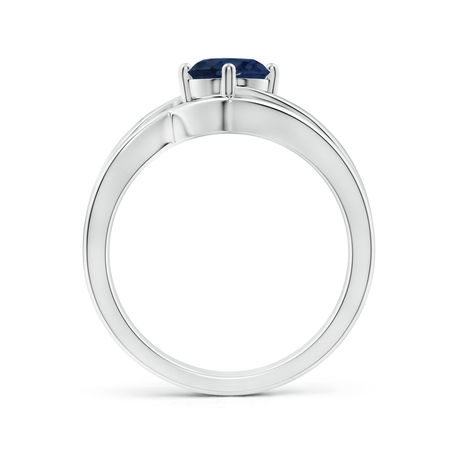 AA - Blue Sapphire / 1 CT / 14 KT White Gold