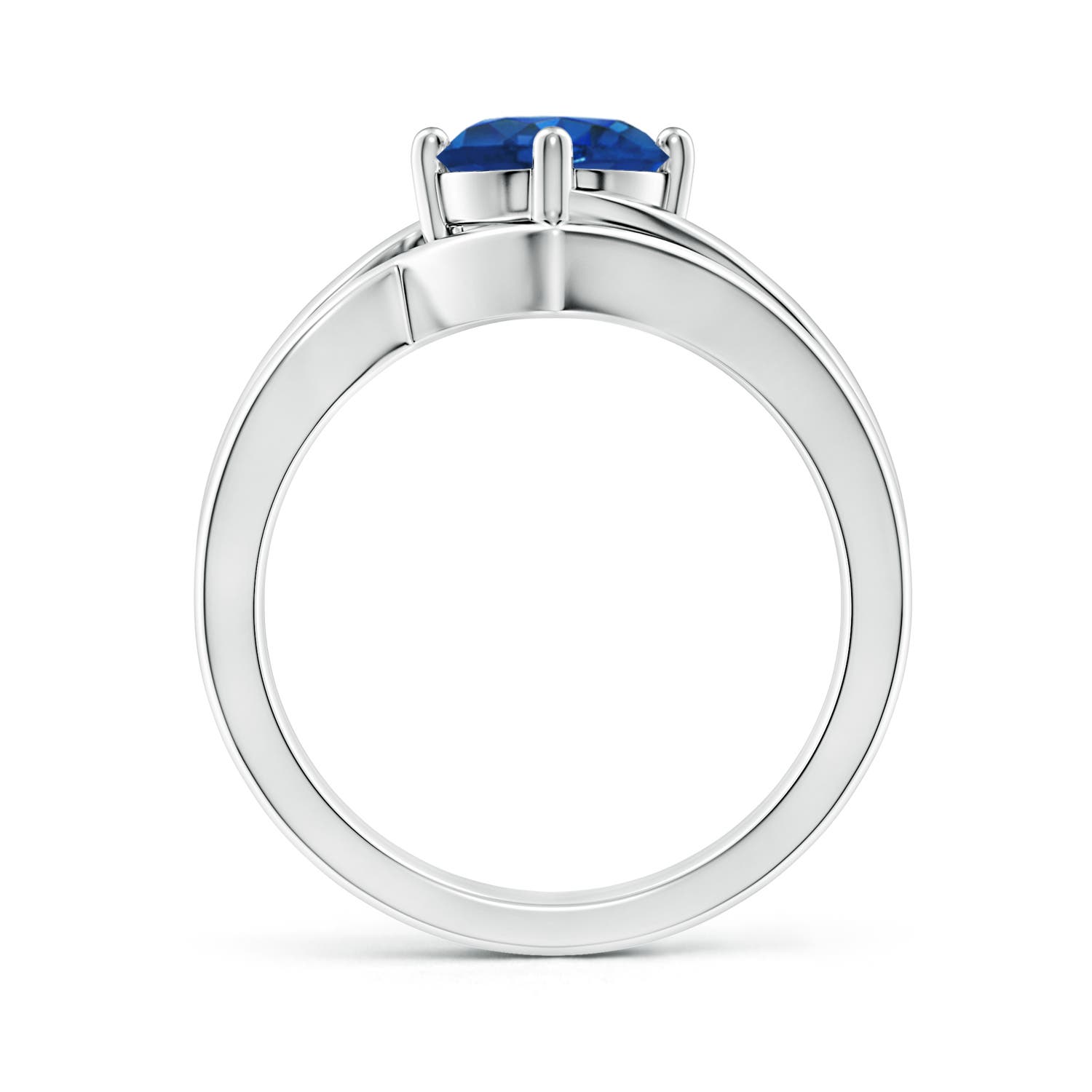 AAA - Blue Sapphire / 1.6 CT / 14 KT White Gold
