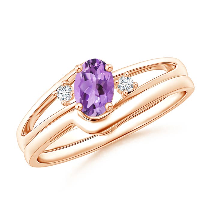 A - Amethyst / 0.42 CT / 14 KT Rose Gold