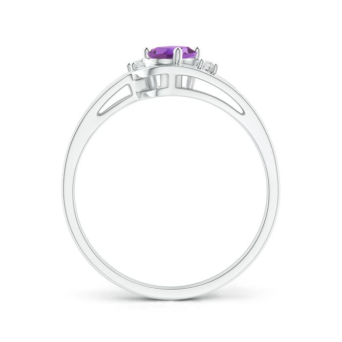 A - Amethyst / 0.42 CT / 14 KT White Gold