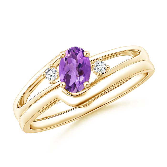 AA - Amethyst / 0.42 CT / 14 KT Yellow Gold