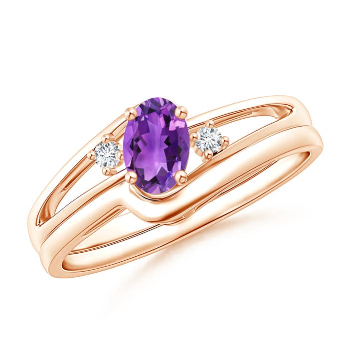 AAA - Amethyst / 0.42 CT / 14 KT Rose Gold