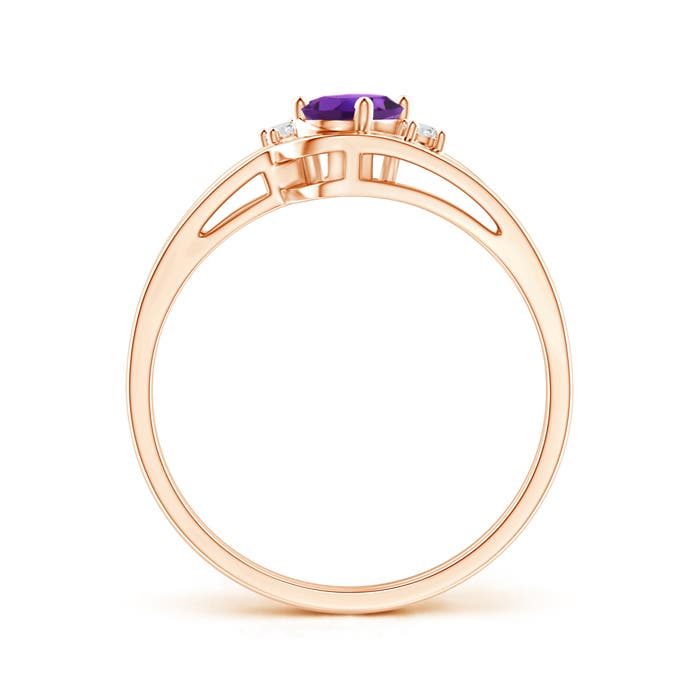 AAAA - Amethyst / 0.42 CT / 14 KT Rose Gold