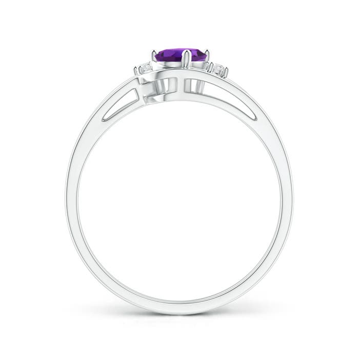 AAAA - Amethyst / 0.42 CT / 14 KT White Gold