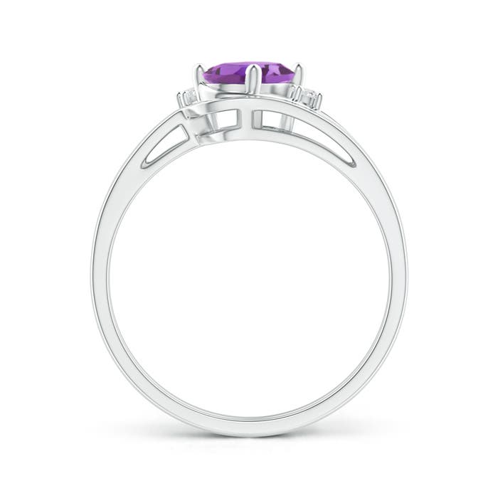 A - Amethyst / 0.73 CT / 14 KT White Gold