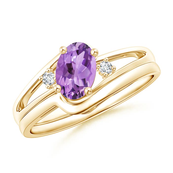 A - Amethyst / 0.73 CT / 14 KT Yellow Gold