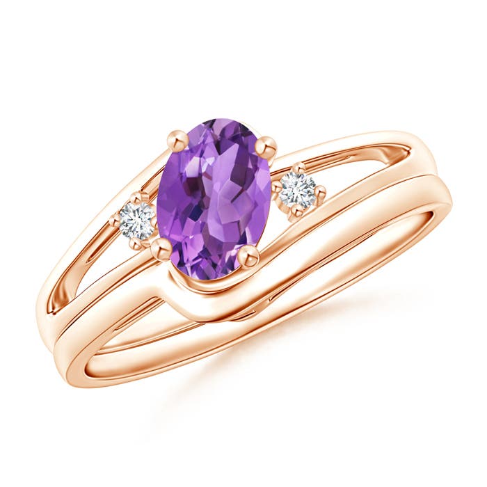 AA - Amethyst / 0.73 CT / 14 KT Rose Gold