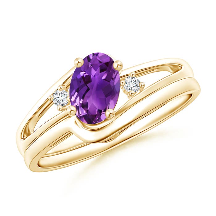 AAAA - Amethyst / 0.73 CT / 14 KT Yellow Gold