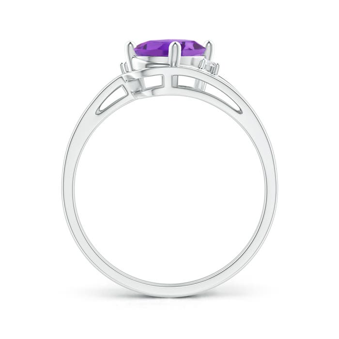 AA - Amethyst / 1.2 CT / 14 KT White Gold