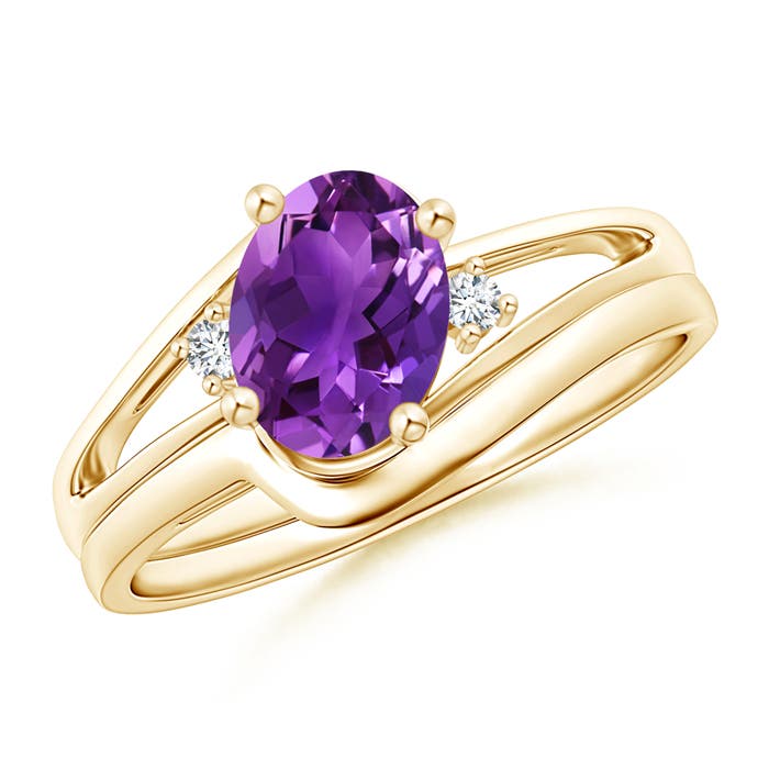 AAAA - Amethyst / 1.2 CT / 14 KT Yellow Gold