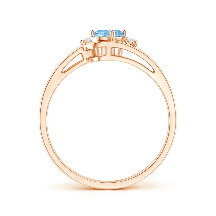 AAAA - Aquamarine / 0.42 CT / 14 KT Rose Gold