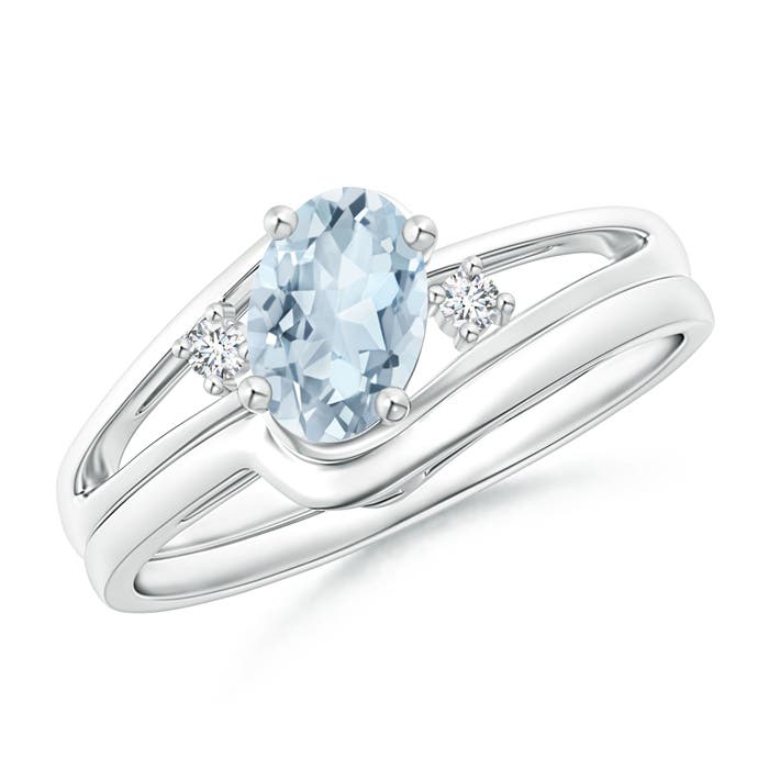 A - Aquamarine / 0.63 CT / 14 KT White Gold