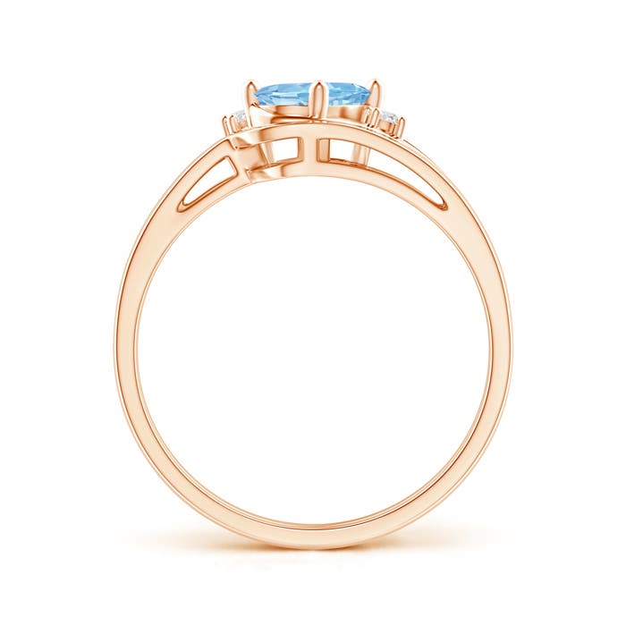 AAAA - Aquamarine / 0.63 CT / 14 KT Rose Gold