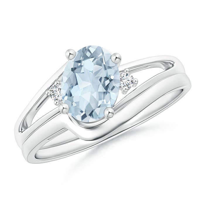 A - Aquamarine / 1.05 CT / 14 KT White Gold