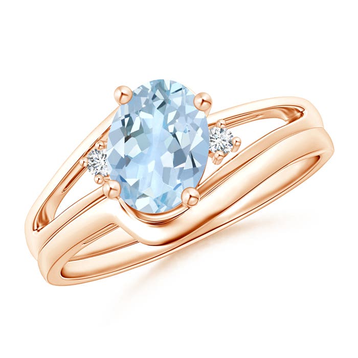 AA - Aquamarine / 1.05 CT / 14 KT Rose Gold