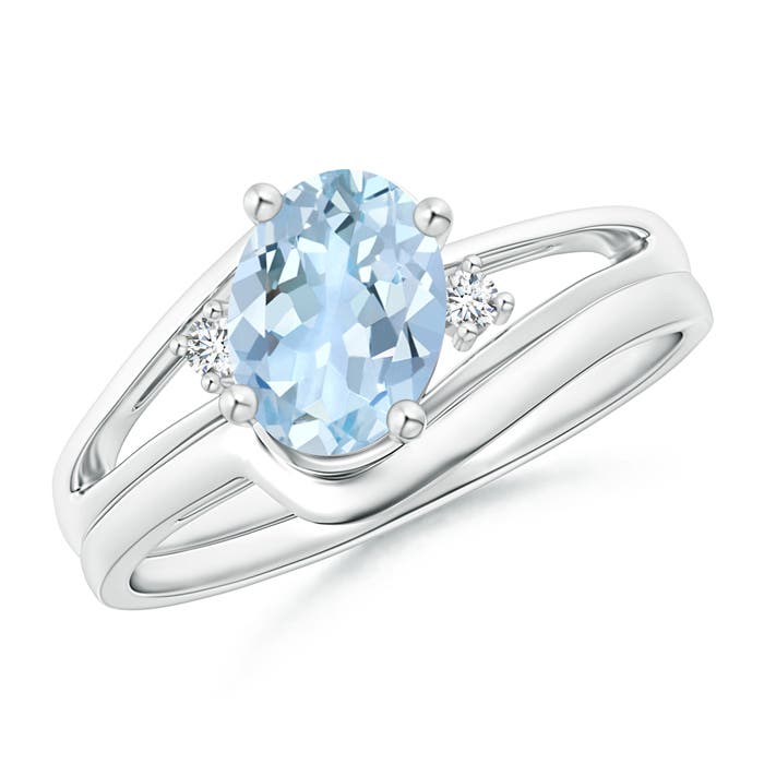 AA - Aquamarine / 1.05 CT / 14 KT White Gold