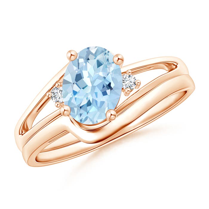 AAA - Aquamarine / 1.05 CT / 14 KT Rose Gold