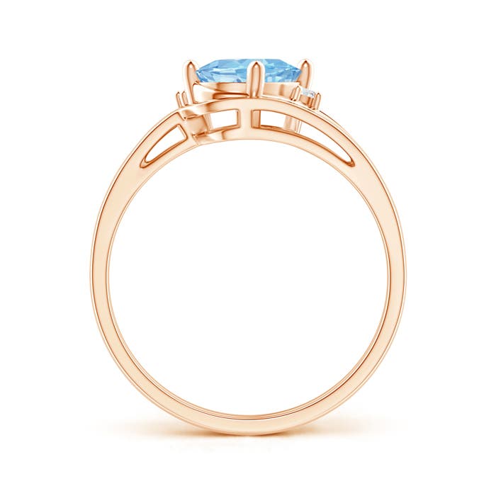 AAAA - Aquamarine / 1.05 CT / 14 KT Rose Gold