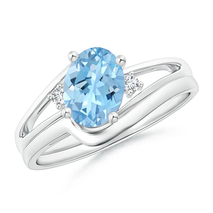 AAAA - Aquamarine / 1.05 CT / 14 KT White Gold