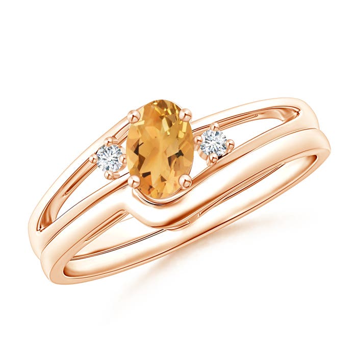 A - Citrine / 0.42 CT / 14 KT Rose Gold