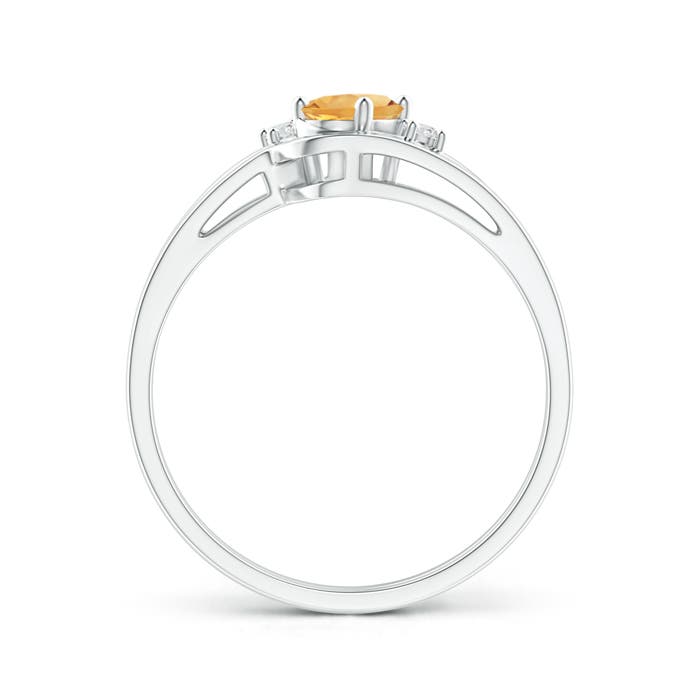 A - Citrine / 0.42 CT / 14 KT White Gold