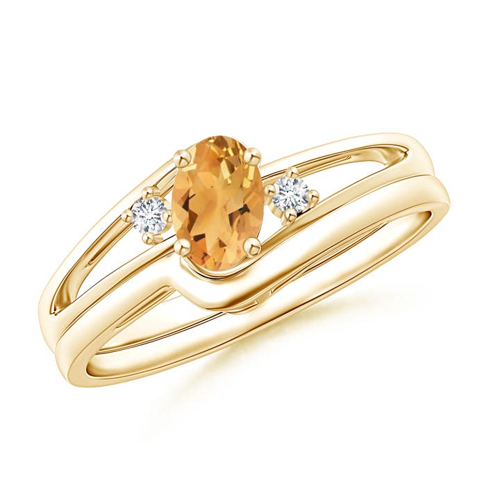 A - Citrine / 0.42 CT / 14 KT Yellow Gold