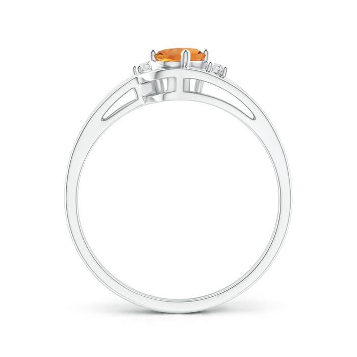 AAA - Citrine / 0.42 CT / 14 KT White Gold