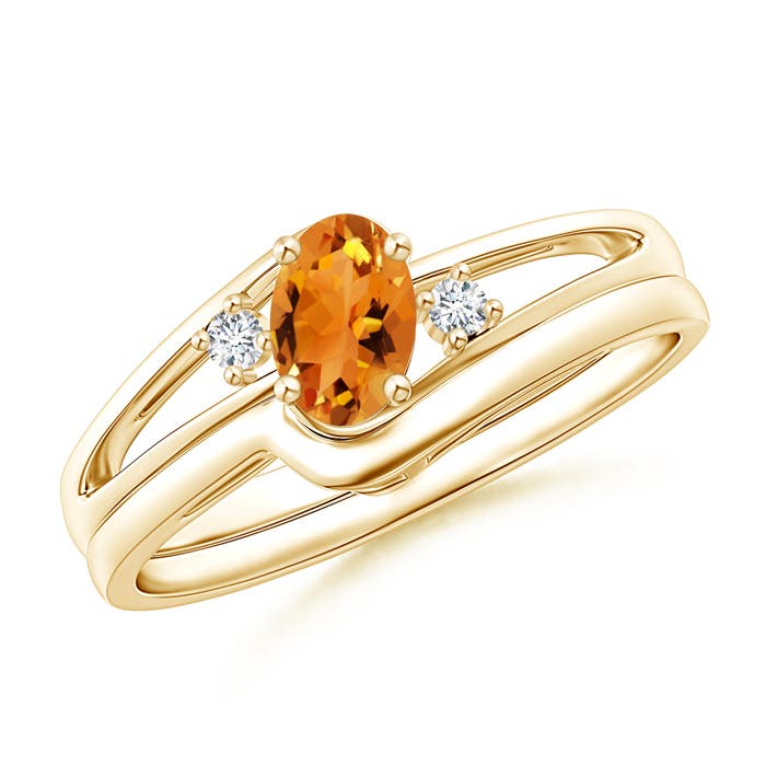 AAA - Citrine / 0.42 CT / 14 KT Yellow Gold