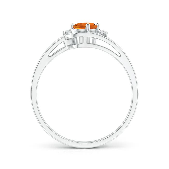 AAAA - Citrine / 0.42 CT / 14 KT White Gold