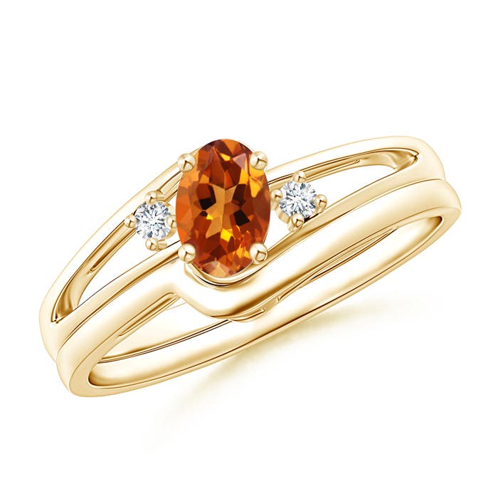 AAAA - Citrine / 0.42 CT / 14 KT Yellow Gold