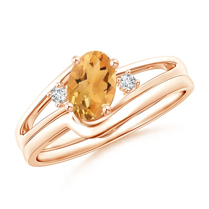 A - Citrine / 0.78 CT / 14 KT Rose Gold