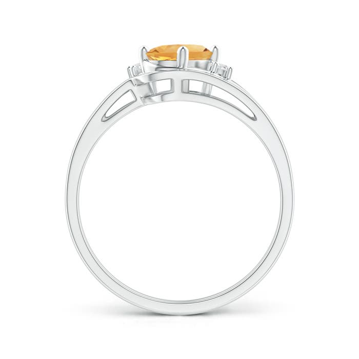 A - Citrine / 0.78 CT / 14 KT White Gold