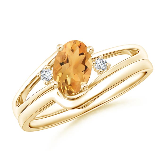 A - Citrine / 0.78 CT / 14 KT Yellow Gold