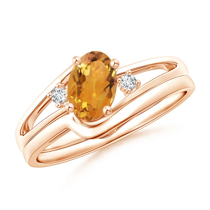 AA - Citrine / 0.78 CT / 14 KT Rose Gold