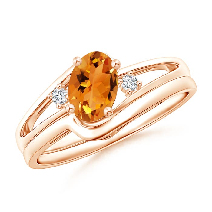 AAA - Citrine / 0.78 CT / 14 KT Rose Gold