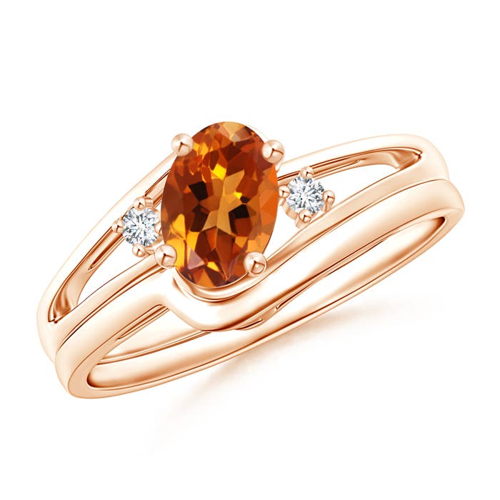 AAAA - Citrine / 0.78 CT / 14 KT Rose Gold