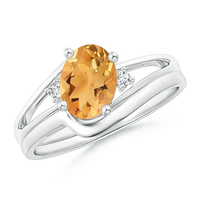 A - Citrine / 1.15 CT / 14 KT White Gold