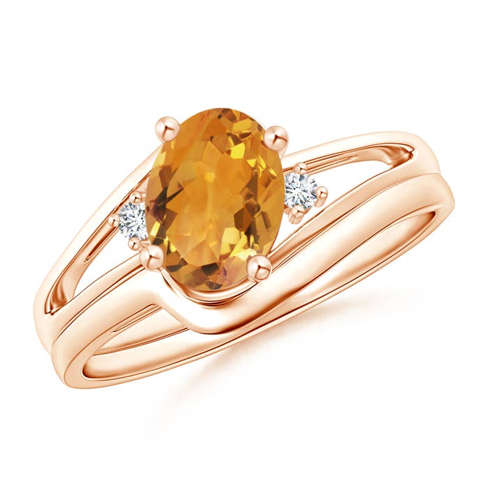 AA - Citrine / 1.15 CT / 14 KT Rose Gold