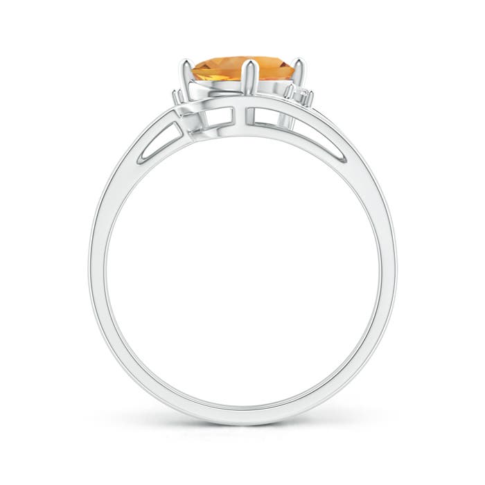 AA - Citrine / 1.15 CT / 14 KT White Gold