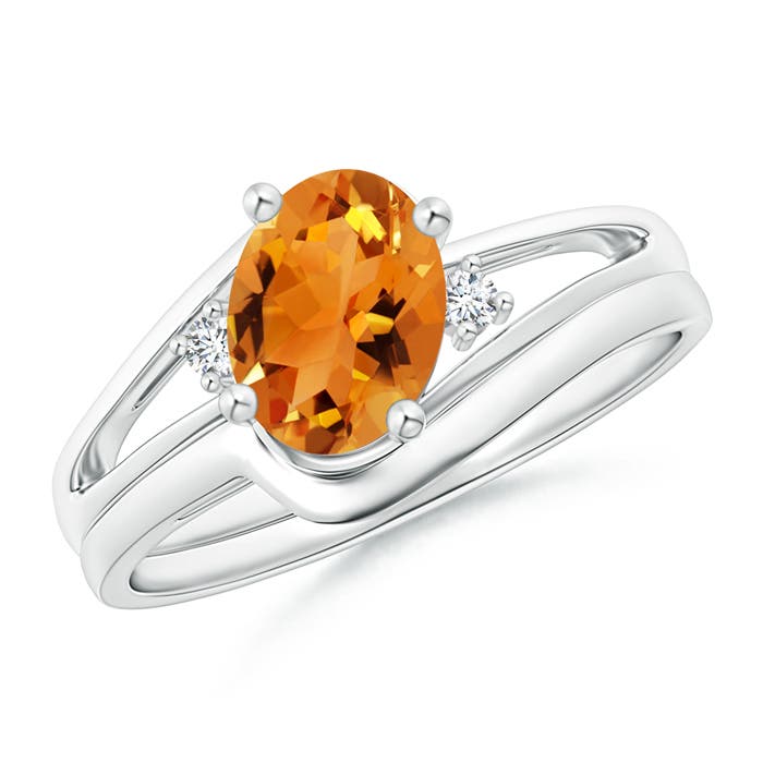 AAA - Citrine / 1.15 CT / 14 KT White Gold