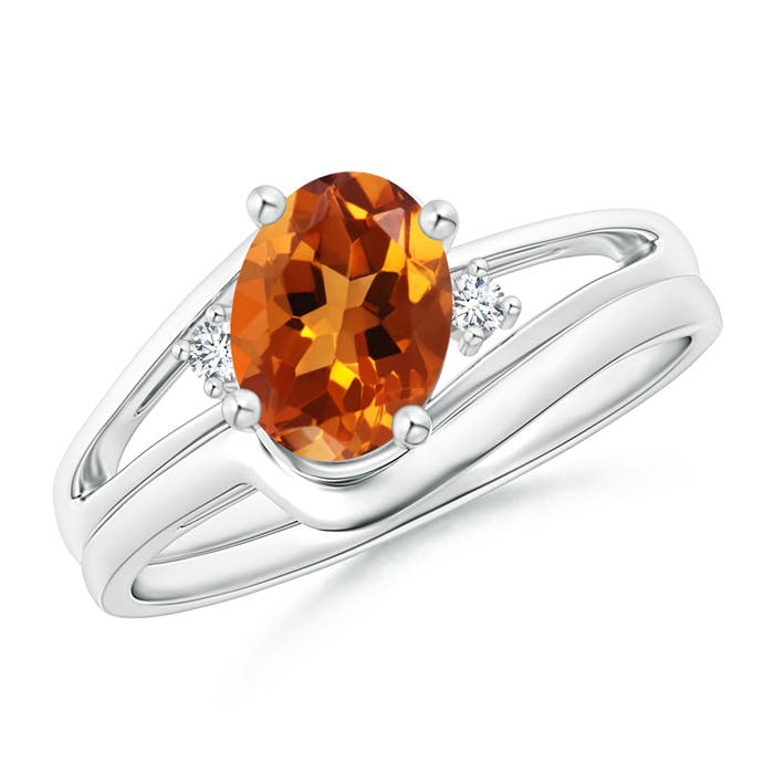 AAAA - Citrine / 1.15 CT / 14 KT White Gold