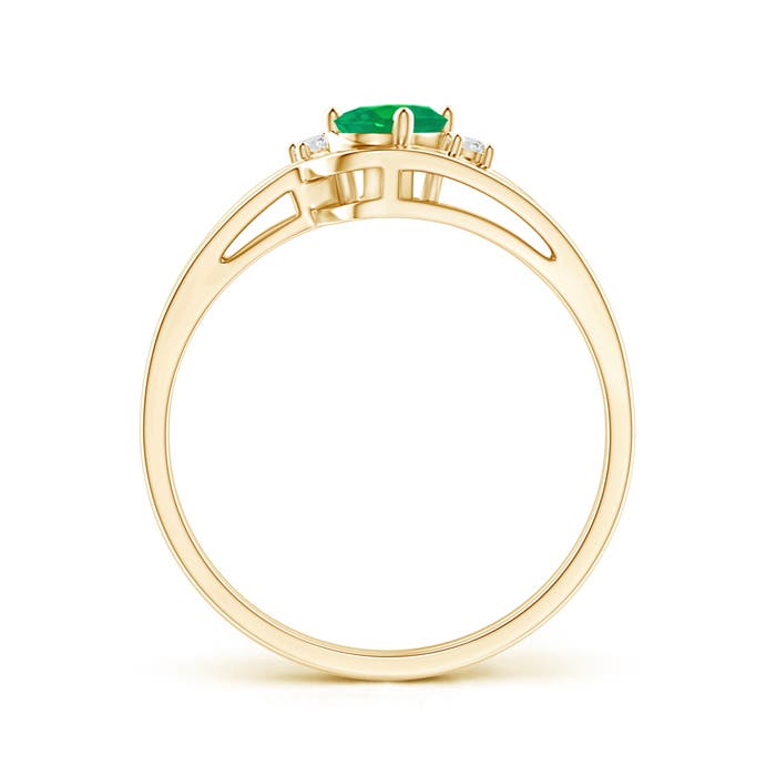 AA - Emerald / 0.42 CT / 14 KT Yellow Gold