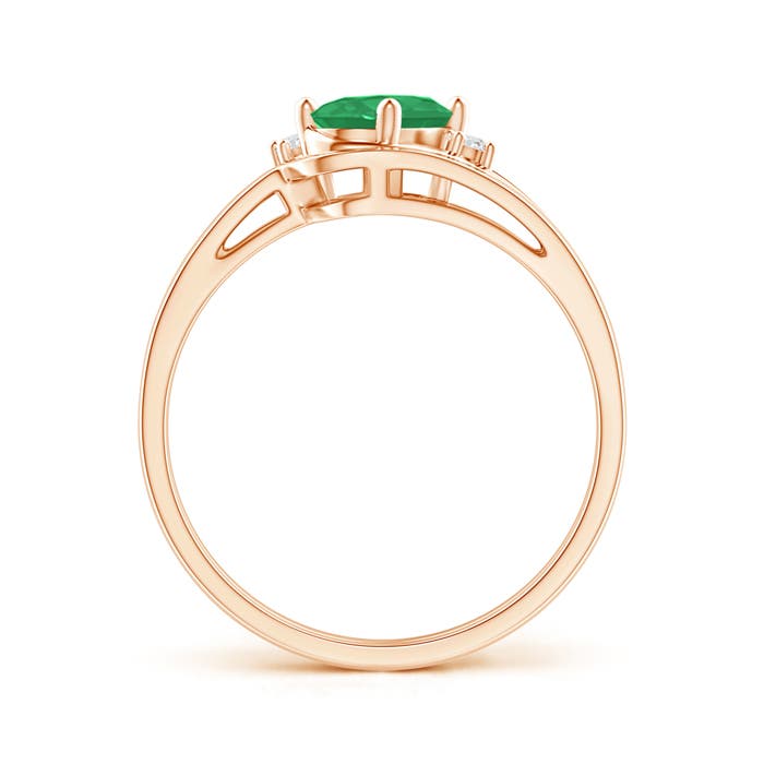 A - Emerald / 0.69 CT / 14 KT Rose Gold