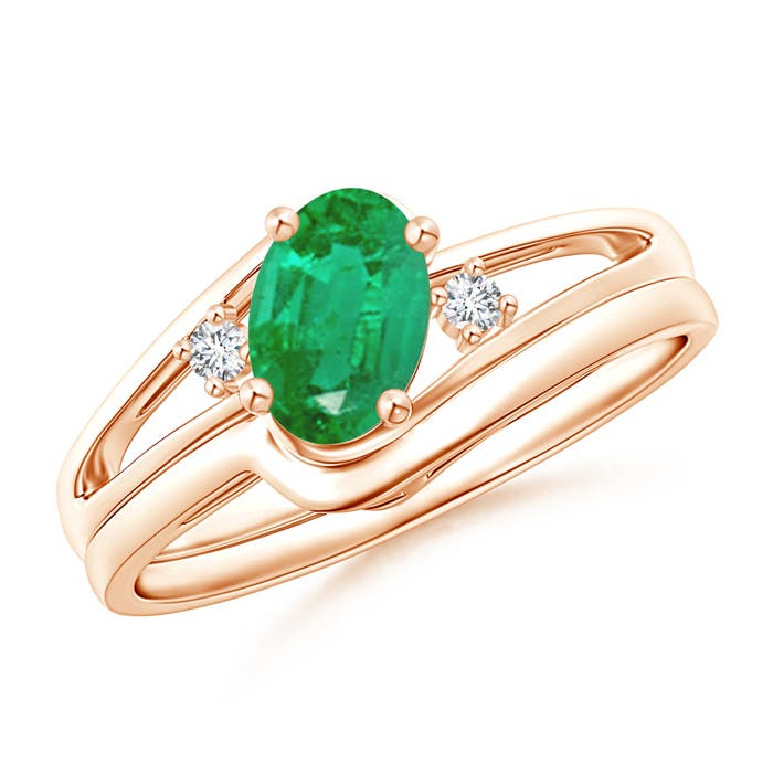 AA - Emerald / 0.69 CT / 14 KT Rose Gold